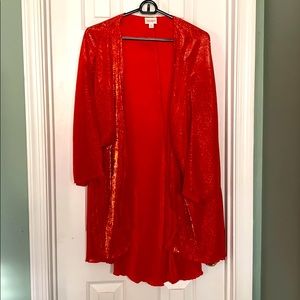 Final drop! red and gold Lularoe Shirley kimono